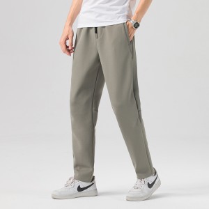 Men Cropped Slim Fit Sweatpants With Drawstring Waistband