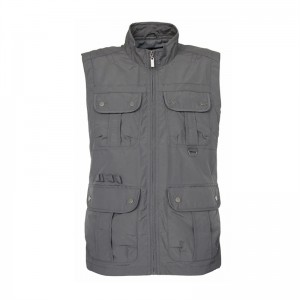 Men’s Outerwear Multi-Pocket Vests Casual Work Sleeveless Jacket