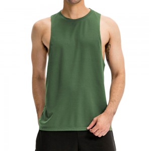 Summer Customized Printed 100% Cotton Men Basic Sleeveless T-Shirts