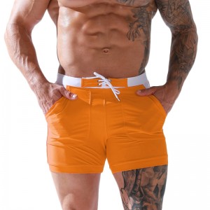Men’s Swimwear Swimsuits Basic Long Swim Sport Trunks Board Shorts with Pockets