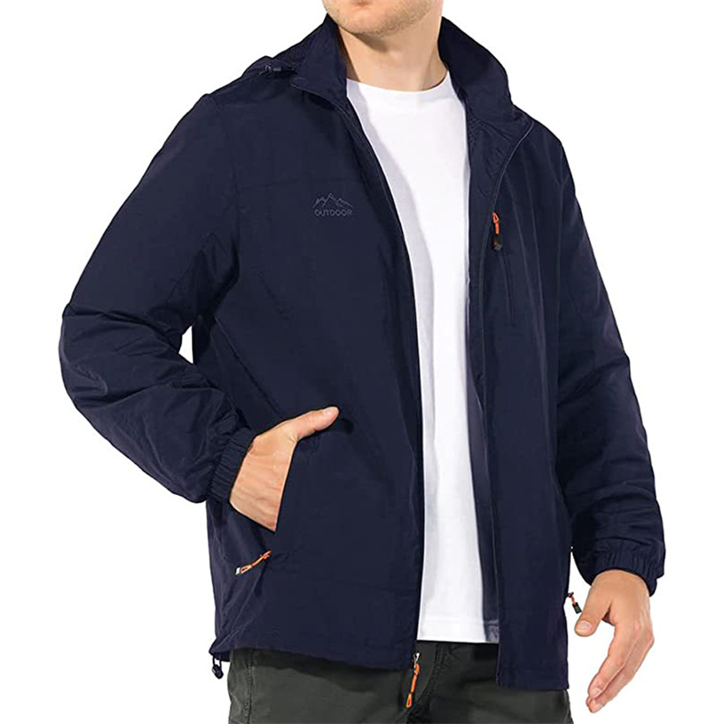 Men's Windbreaker Jacket Hooded Waterproof Shell R01