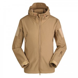 Men′s Windproof Waterproof Fleece Lined Zip up Soft Shell Jacket