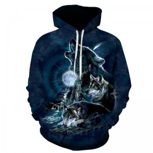 Funny 3D Hoodies Pullover Hooded Sweatshirt with Pockets Long Sleeve