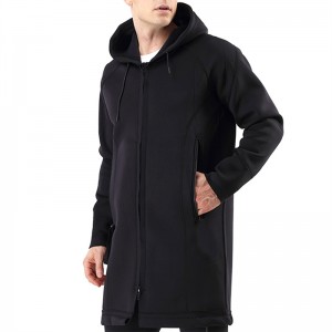 Waterproof Windbreaker Long Rain Jacket For Men Lightweight Hooded Raincoat