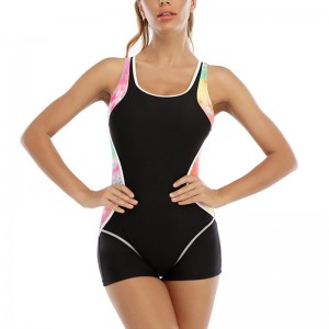 Women’s One Piece Swimsuits Backless Boyleg Sports Swimwear