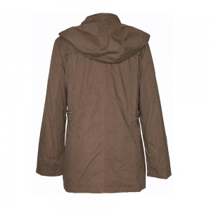 Women’s Removable Hoodie Mid-Length Trench Coat