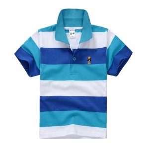 Boys’ Short Sleeve Striped Polo Shirt 