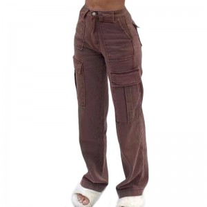 Women’s Cargo Pants with 6 Pockets Casual Plus Size Work Pants Trousers