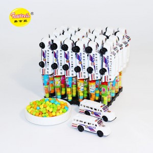 Faurecia police bus shape toy with colorful candy