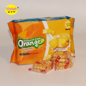 Faurecia orange flavoured cream puff sandwich biscuits 324g