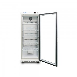 Top Grade China 2-8 Degree Glass Door Vertical Laboratory Refrigerator for Hospital Use 390L