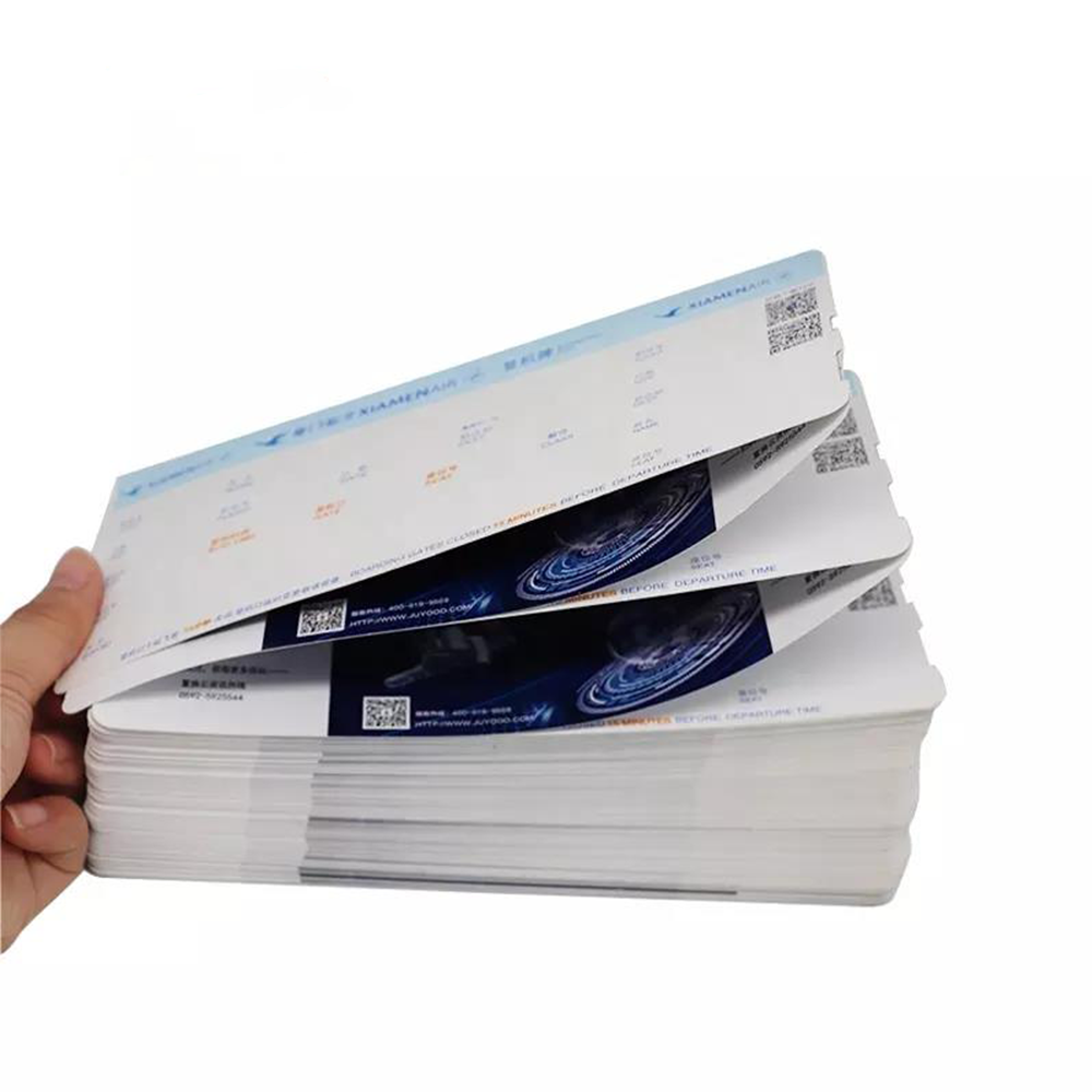 Reasonable price Thermal Register Paper - Factory Selling Airline Flight Ticket Printing /Airline Boarding Pass Printing – KAIDUN