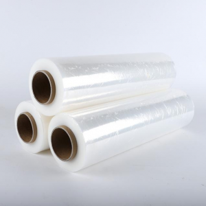 stretch wrap pallet ကျုံ့ထုပ် LLDPE ဆန့်ရုပ်ရှင် roll Hand stretch film