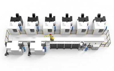 Linha de produção de processamento automático para pequenas peças de aço no molde Kaihua