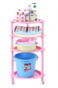 Hot Sale for Cosmetic Storage Box - Trade Assurance Wholesale Storage Rack Shelf, Plastic Corner Storage Shelf For Household – KAIHUA