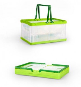 Lowest Price for Bin Storage Cabinet - 2L mini simple plastic collapsible jewelry sundries storage box basket organizer folding – KAIHUA