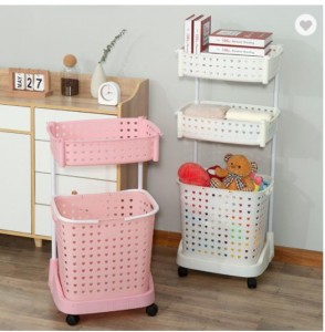 China Cheap price Kitchen Cupboard Waste Bins - Storage Baskets with Wheels – KAIHUA