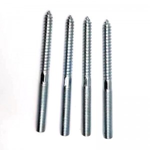 High-strength double-thread wood screws