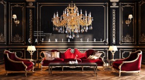 Seria Catania na mosiężny żyrandol, kryształowy żyrandol, francuski mosiężny żyrandol, mosiężny żyrandol, mosiężne oświetlenie, żyrandol Villa