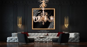 I-Seguso chandelier, i-chandelier yase-Italian, ukukhanya kwe-Italian, i-Villa chandelier