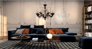 Sylcom chandelier, Italian chandelier, Italian lighting, Villa chandelier