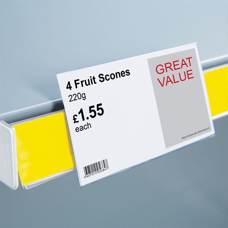 Pvc Transparent Plastic Retail Store Awesome Tag Data Strip Price Label Holder for Supermarket Shelf