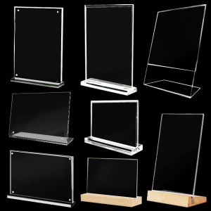 Acrylic menu desktop display stand