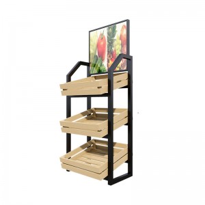 Supermarket vegetable and fruit display rack Multi-functional fresh shelf