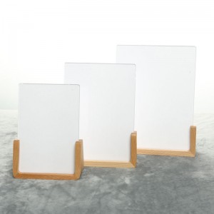 Advertising Display Stand Tabletop Menu T Shape Transparent A4 Acrylic Sign Holder