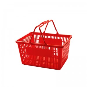 Supermarket plastic handling shopping basket with handle wholesale price basket