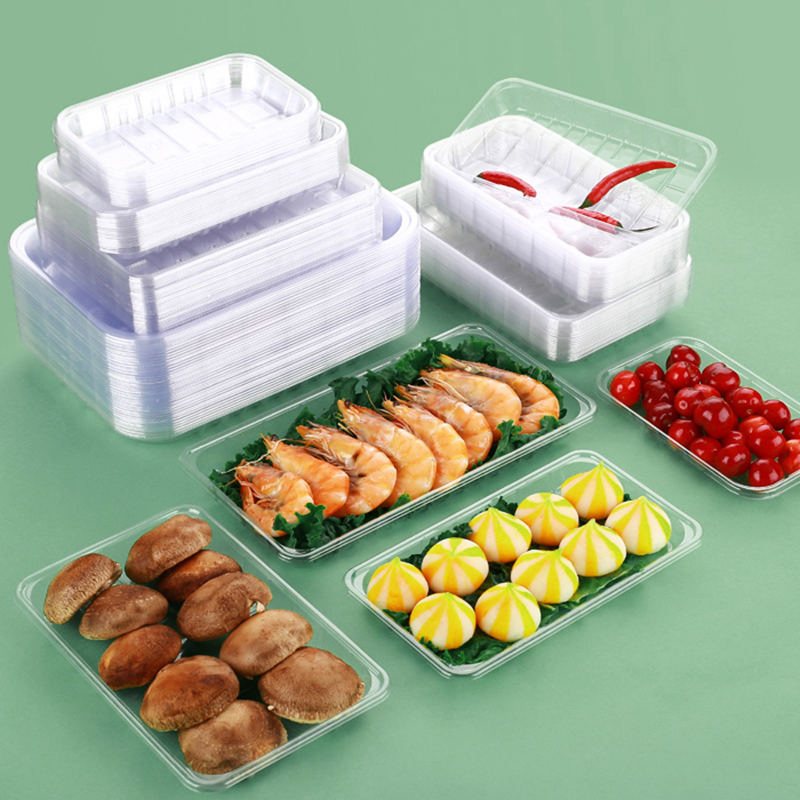  Thickened Fresh Tray Fruit Vegetable And Meat Packing Box Special Storage Box For Shopping Malls And Supermarkets PP Plastic
