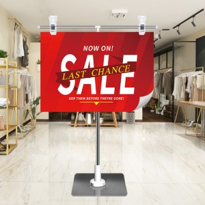 Adjustable Tag Sign Holder T type metal promotion price poster holder Featured Image