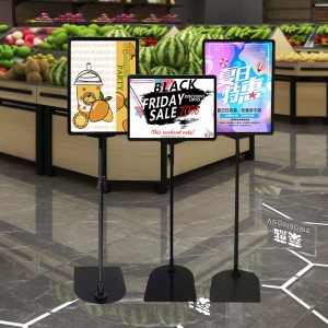 Supermarket promotion price tag display holder adjust metal display stand