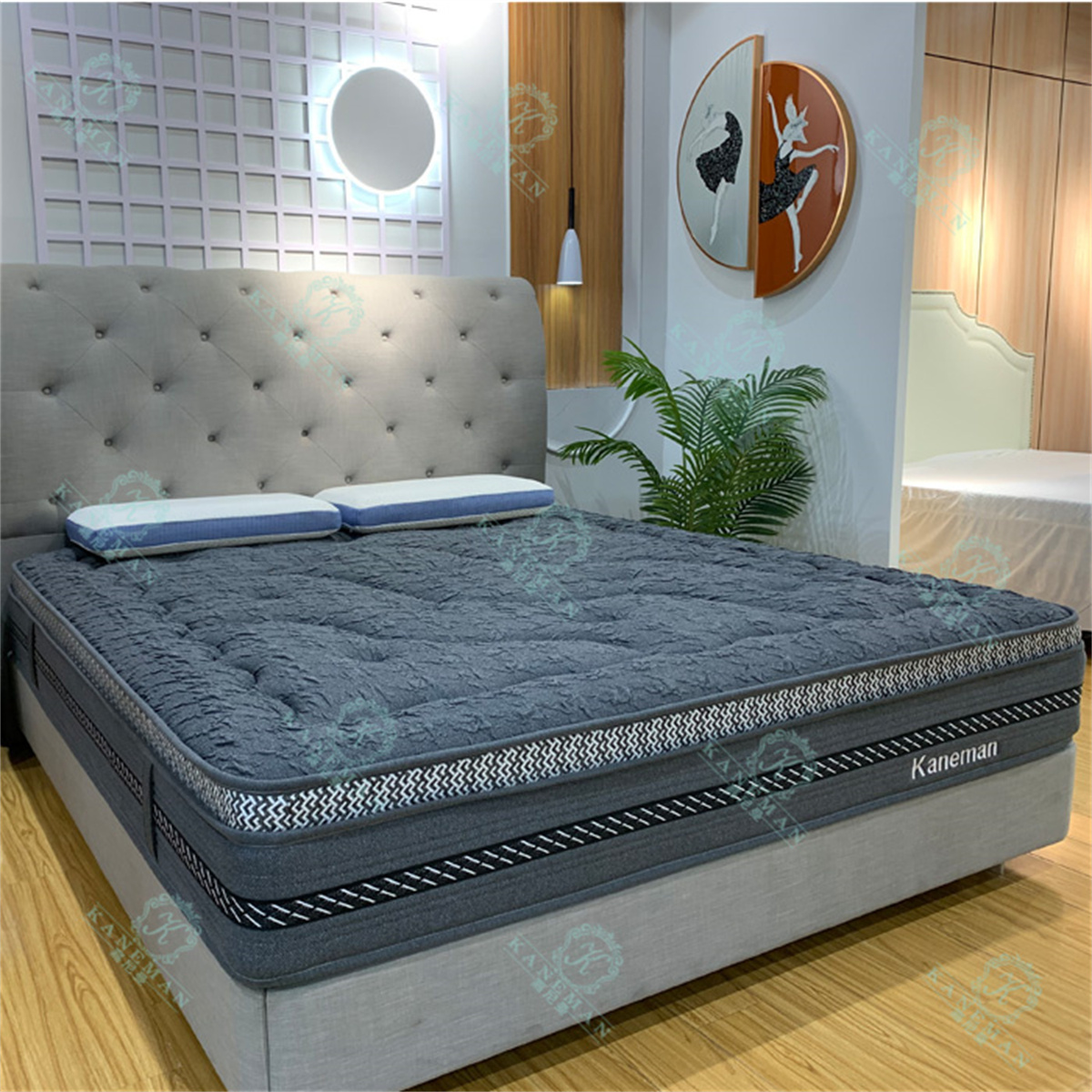 Hotel bedroom furniture queen size vacuum compress pack 28cm memory foam pocket spring mattress