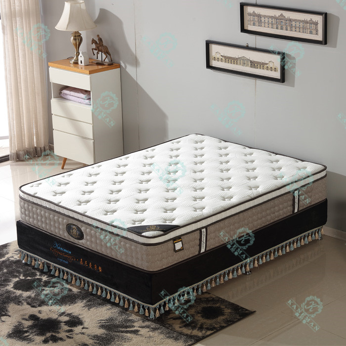 China Colchon Luxury Queen King Matelas 11Inch 7 Zone Pocket Coil Latex Spring Memory Foam Mattress In Box