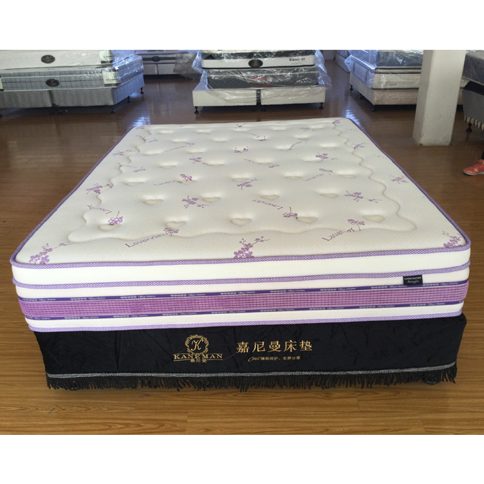 Customize individual Lavender pocket spring mattress good sleep latex queen size mattress