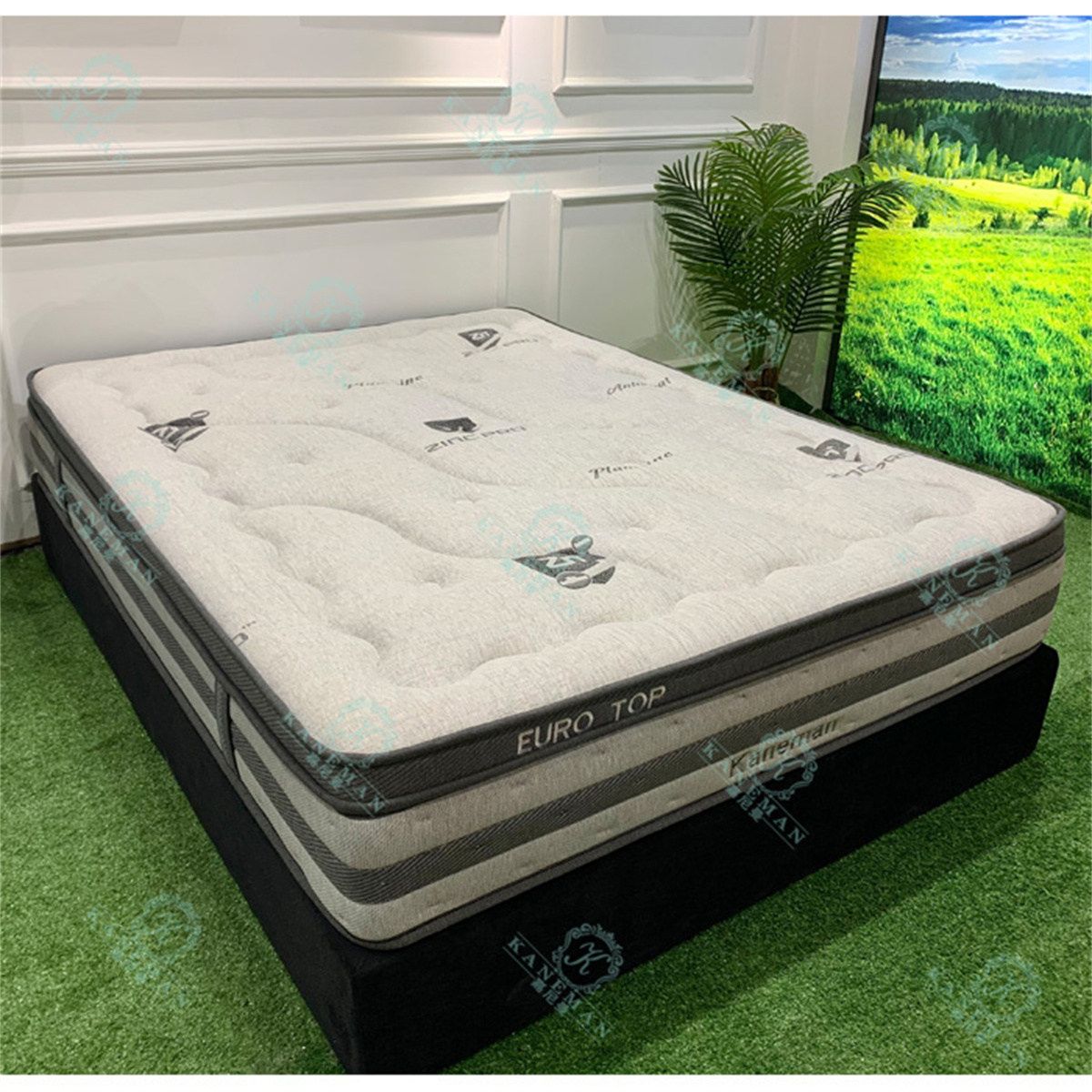Hotel bedroom furniture single double queen king size vacuum compress pack latex bed pocket spring mattress