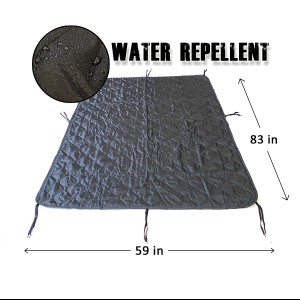 100% Rip Stop Army Poncho Liner Black Water Repellent Woobie Blanket