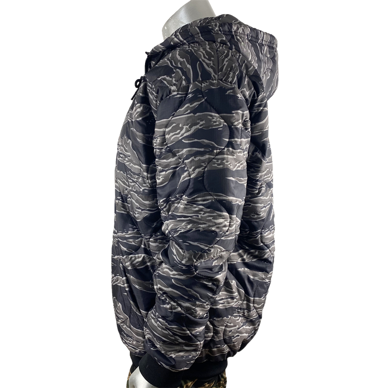 Good Quality Military Apparel - Tiger stripe camo woobie hoodie waterproof light jacket poncho liner military zip up woobie hoodie – kango