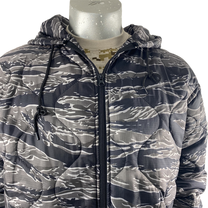 Good Quality Military Apparel - Tiger stripe camo woobie hoodie waterproof light jacket poncho liner military zip up woobie hoodie – kango