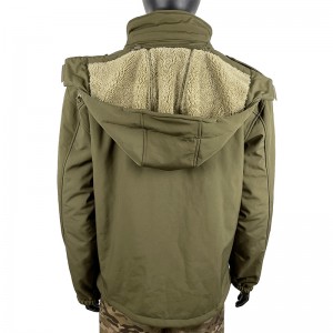 Thick Warm Tactical Army Softshell Jacket With Hood