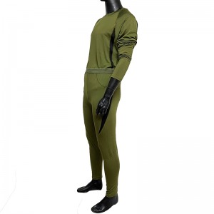 OD Green Fleece Base Layer Thermal Underwear Set Winter Pajama