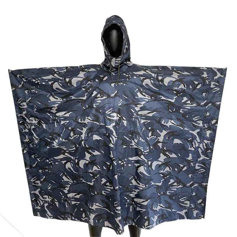 Hot Sale Army Waterproof Camo Rain Poncho Outdoors With Hood Military Raincoat Featured Image