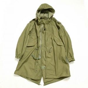 Army Green Military Style M-51 Fishtail Parka W...