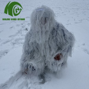Military resemble the background environment snow camouflage sniper gillie suit for soldier