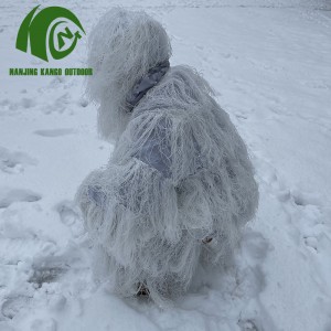 Military resemble the background environment snow camouflage sniper gillie suit for soldier