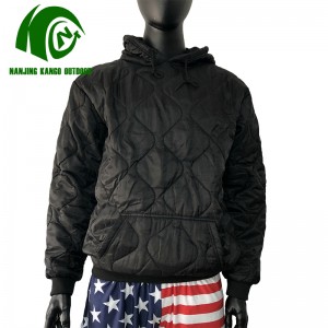 Military Portable Men Camouflage Hoodie Sweatshirt Black Nylon Woobie Hoodie For Army