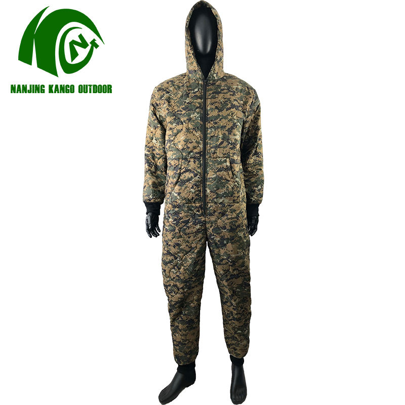High Quality Army Camouflage Apparel - Military Men Overall Suit Camouflage Nylon Woobie Hoodie Coverall For Army – kango