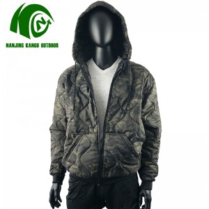 Hot sale USMC black multicamo poncho hoodie military lightweight zip up woobie hoodie