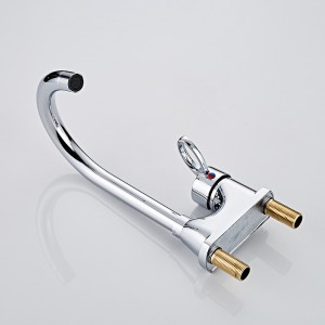 Factory Cheap Hot Brass Basin Faucet - Curved basin faucet with double mounting holes – Kangrun